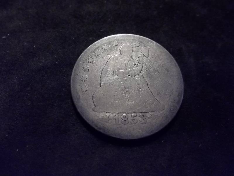 1853  Seated Liberty Quarter