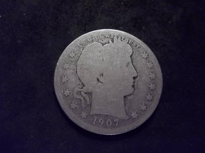 1907 O Barber Quarter