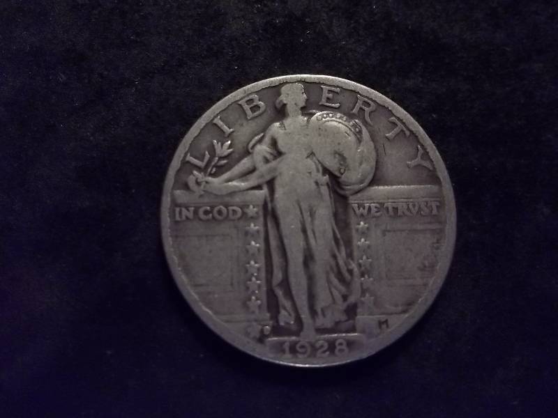 1928 D Standing Liberty Quarter Strong Date Good Detail