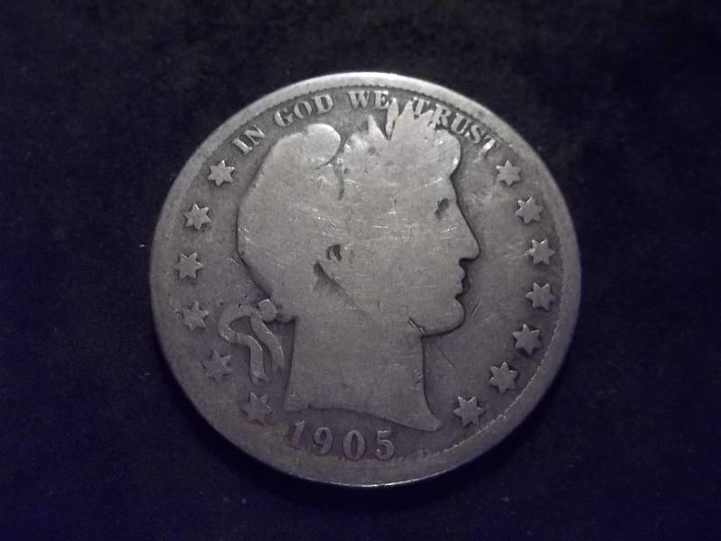 1905 S Barber Half Dollar (In F12 $55.00)