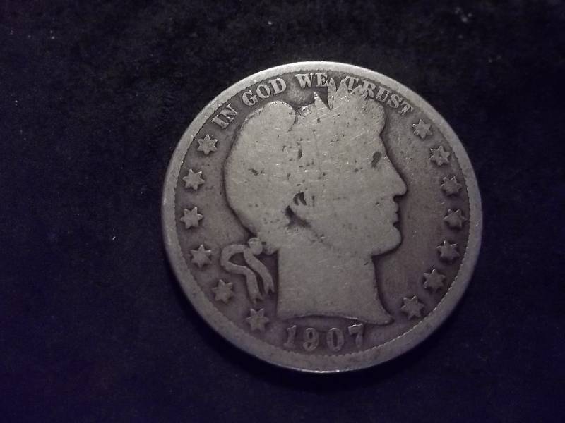 1907 D Barber Half Dollar