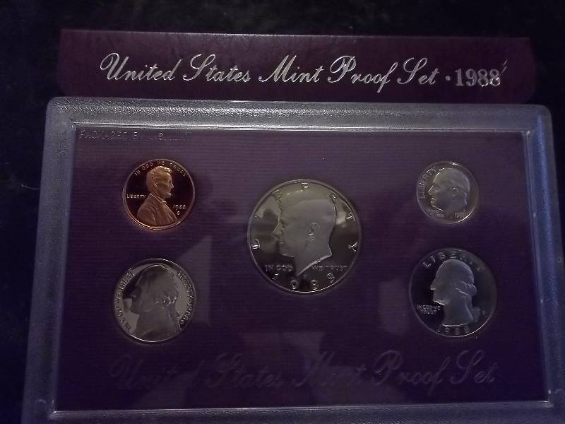 1988 US Proof Set In Original Box & COA