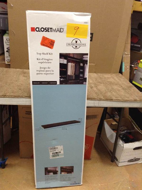 lot 9 image: Closetmaid Top Shelf Kit