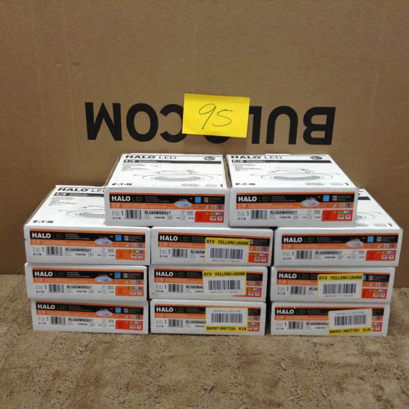 lot 95 image: Lot of 11 Halo LED 56 model RL560WH6927