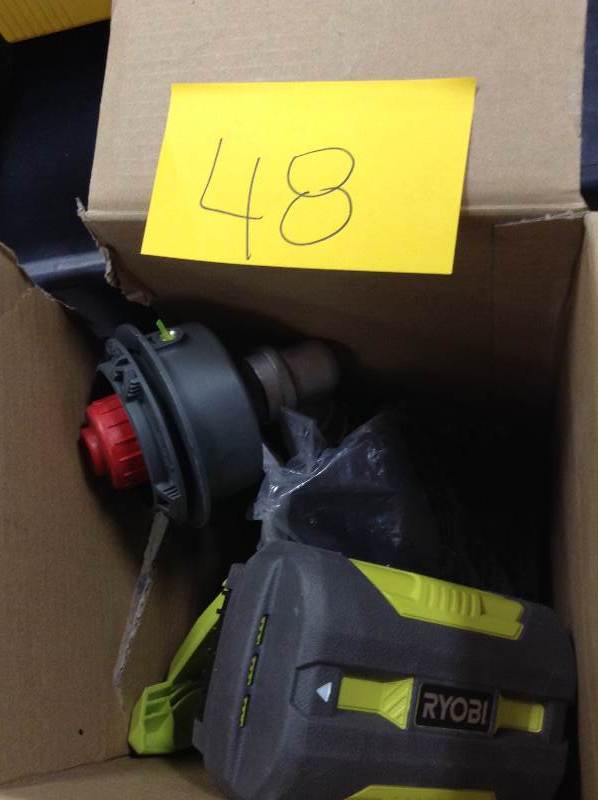 lot 48 image: Ryobi 15 Crodless String Trimmer 40V