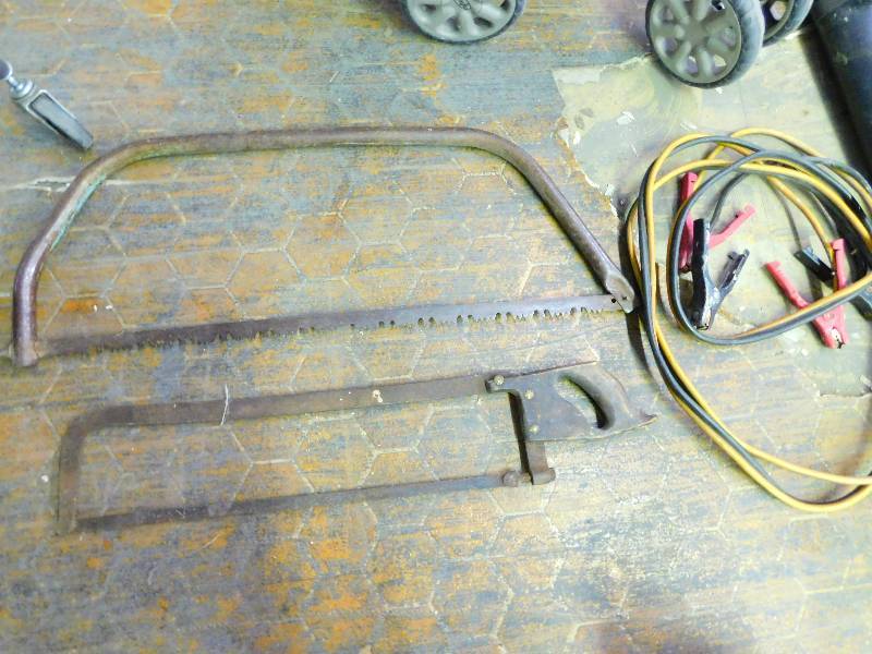 HAND SAWS AND JUMPER CABLES