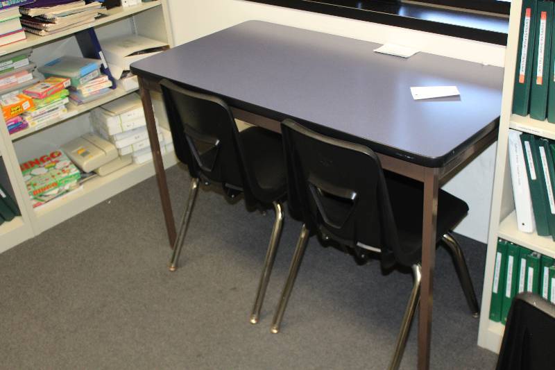 Lot of (9) Office Furniture Includes 3) Office Tables AND 6) Chairs