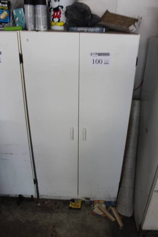 lot 100 image: 2-Door 2-Shelf Cabinet