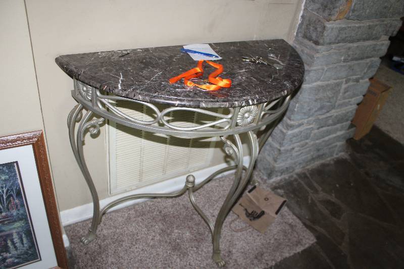 lot 17 image: Half-round Entrance Table