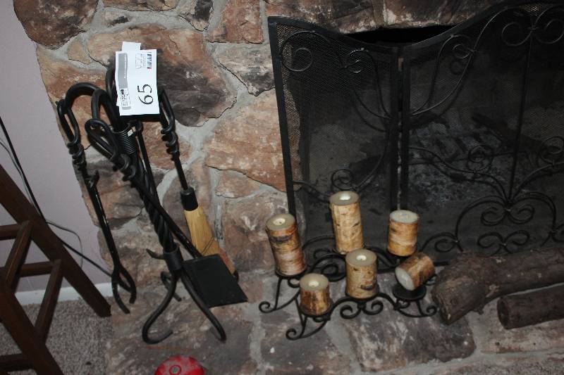 lot 65 image: Fireplace Set, Candles