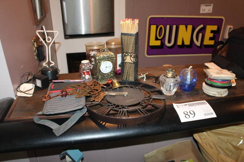 lot 89 image: Clocks, Coaster Set, And More