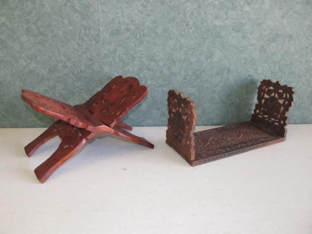 Vintage Wood Folding Book Holders