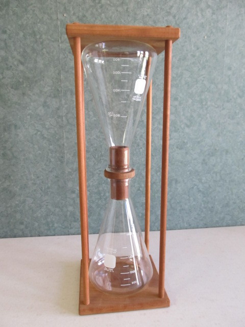 Large Vintage PYREX Hourglass Display