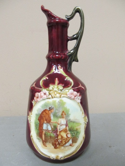 Antique Porcelain Pictoral Ewer