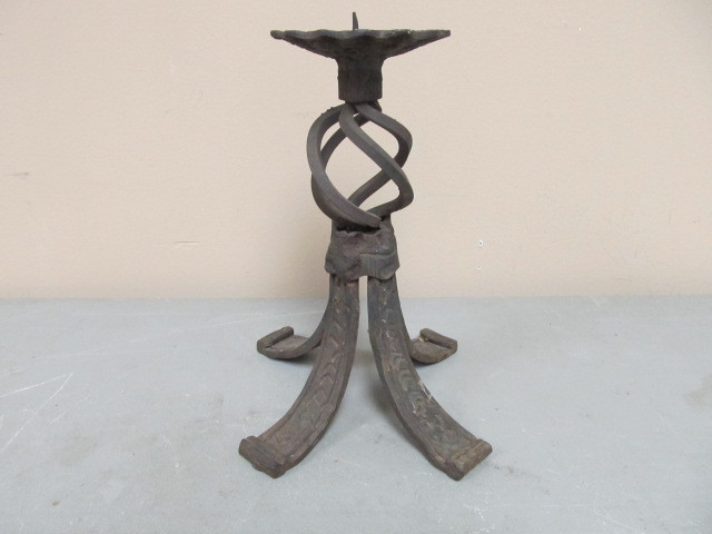Vintage Wrought Iron Candle Holder