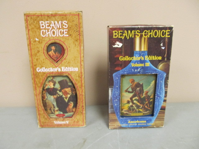 2 Vintage Jim Beam Collector Decanters wBoxes