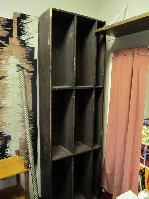 Vintage Primitive Wood ShelfCabinet