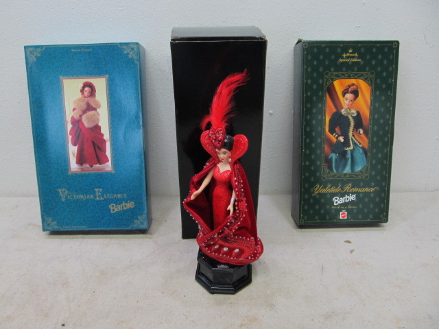 lot 18 image: 3 Mint In Box Limited Edition Barbie Dolls