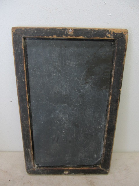 lot 35 image: Early Antique School Slate Chalkboard