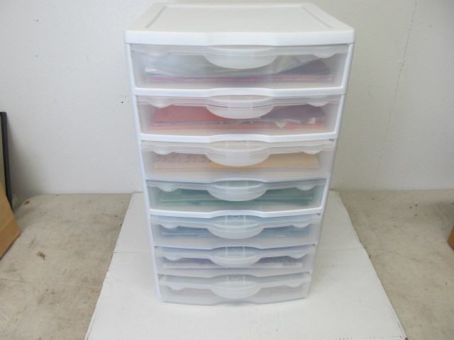 lot 41 image: Organizing Cabinet FULL of Scrapbooking Materials