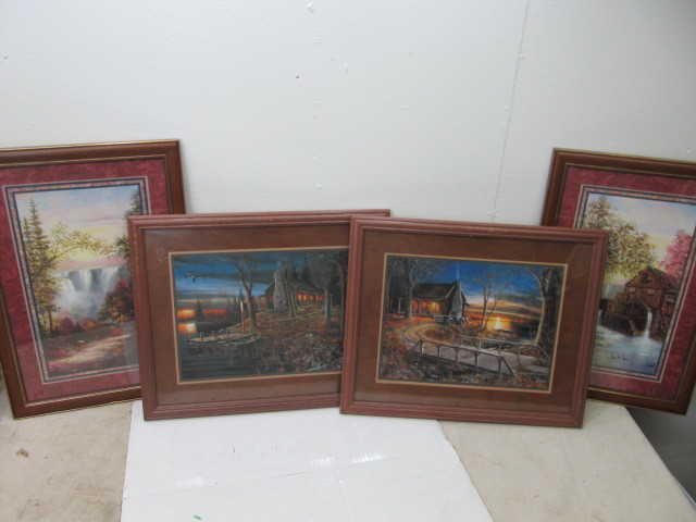 lot 48 image: 4 Framed Prints incl. 2 Jim Hansel