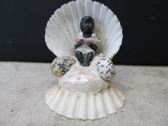 lot 6 image: 1930s Black Americana Shell Baby