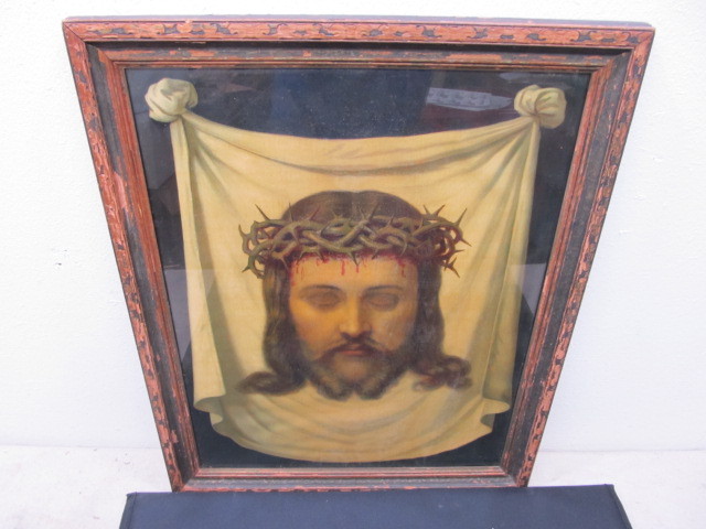 lot 101 image: Orig Antique Religious Framed Litho