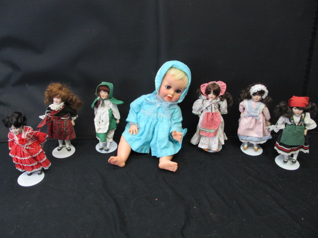 lot 150 image: Vintage Porcelain Dolls wIdeal Doll