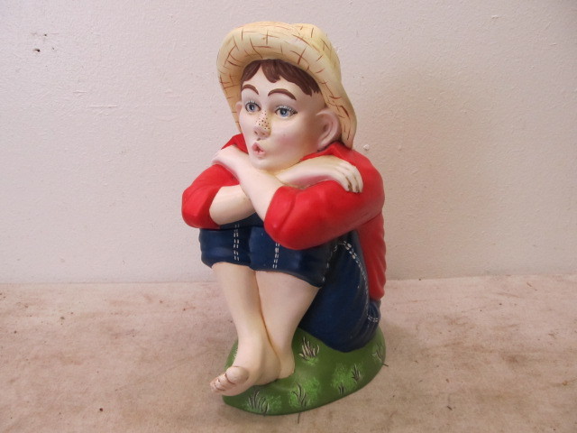 lot 164 image: Vintage Ceramic Farm Boy Cookie Jar