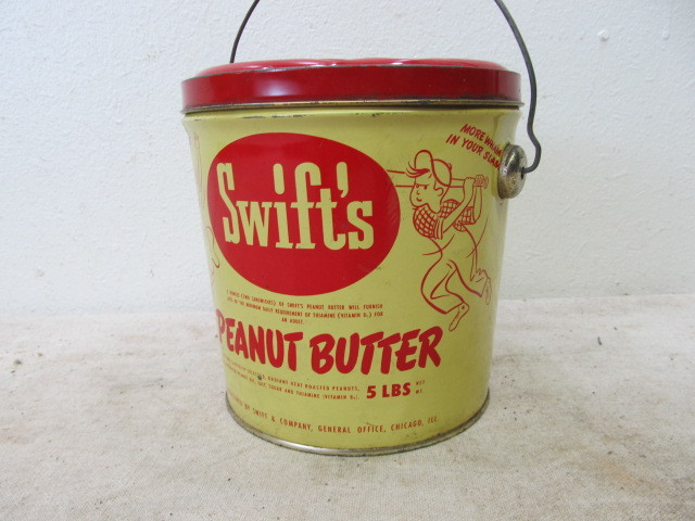 lot 169 image: NICE Clean Vintage Swifts Peanut Butter 5lb Can