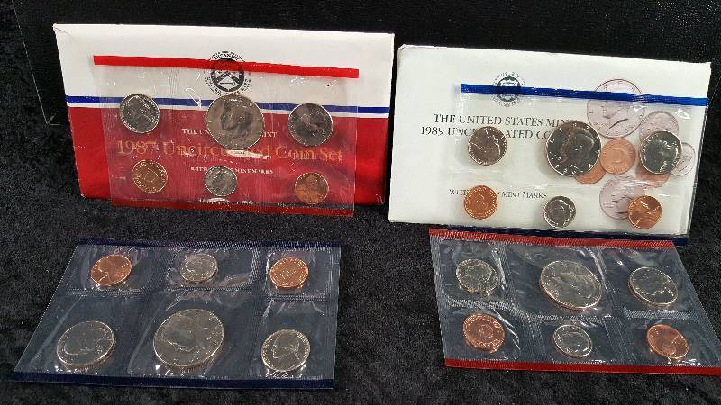 Uncirculated Coin Sets - 1987, 1989