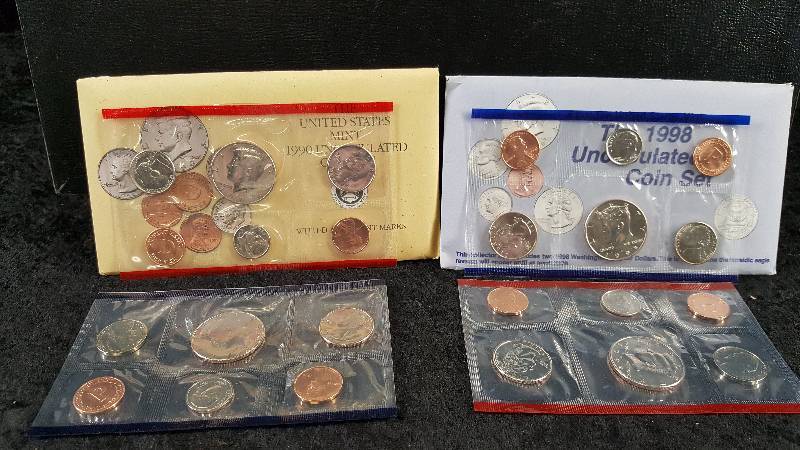 Uncirculated Coin Sets - 1990, 1998