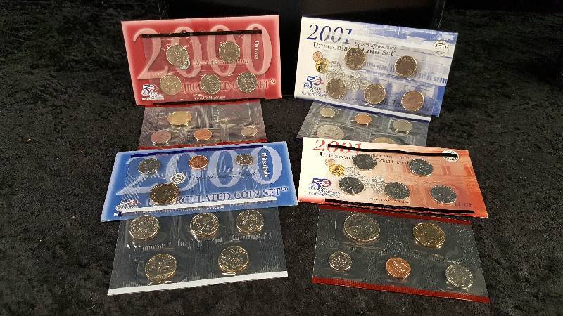 Uncirculated Coin Sets - 2000 (incomplete), 2001