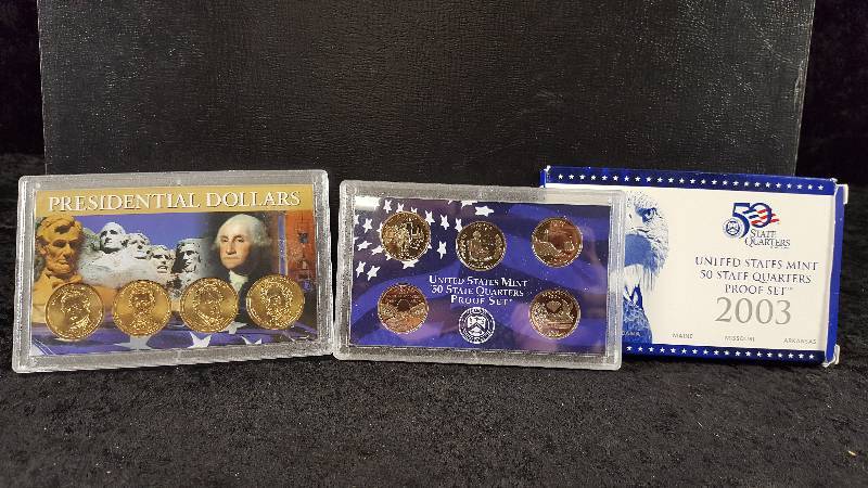 2003 US Mint 50 State Quarters Proof Set & Presidential Dollars