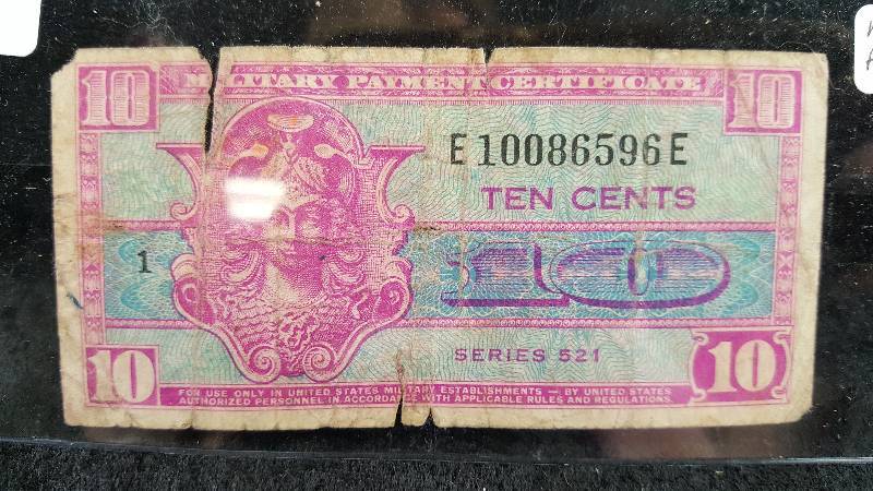 Series 521 10 Cent Military Payment