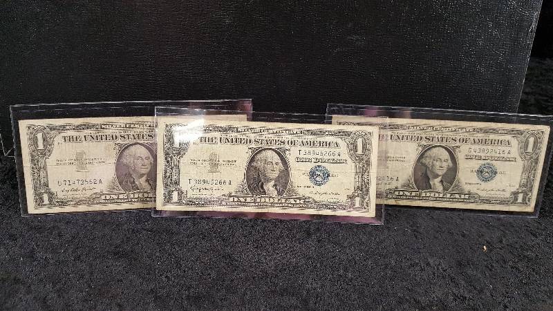 Lot - Silver Certificates, 1957, 1957A, 1957B