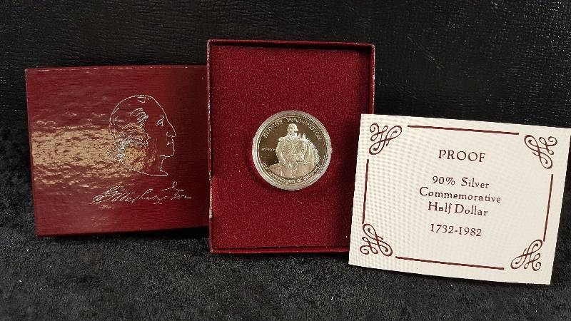 Proof, George Washington 90% Silver Commemorative Half Dollar