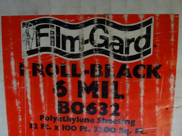 6 Mil black poly 32 x 100. Not much...