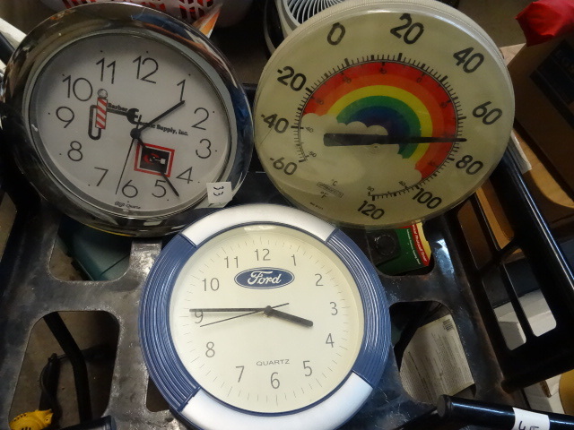 Barber electric clock. Ford clock. ...