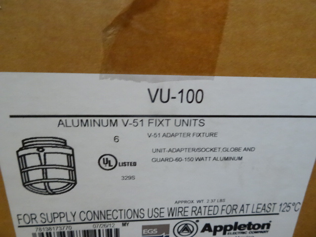 Appleton VU-100 aluminum V-51 fixtu...