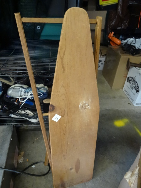 Vintage wood fold up ironing board....