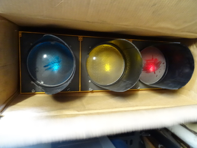 Traffic signal light. Plastic housi...