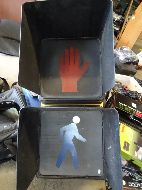 Traffic cross walk sign. Plastic ho...