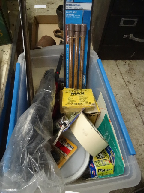 lot 31 image: Tub with Misc. Cupboard Bars,