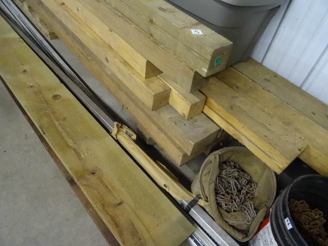 lot 47 image: Pile of Misc Lumber, 4 X 4s.  3 X 6s