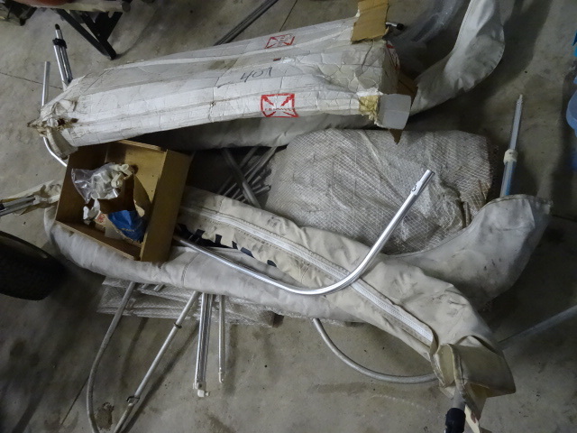 lot 73 image: 3 Boat Canopies. Misc Aluminum Rods