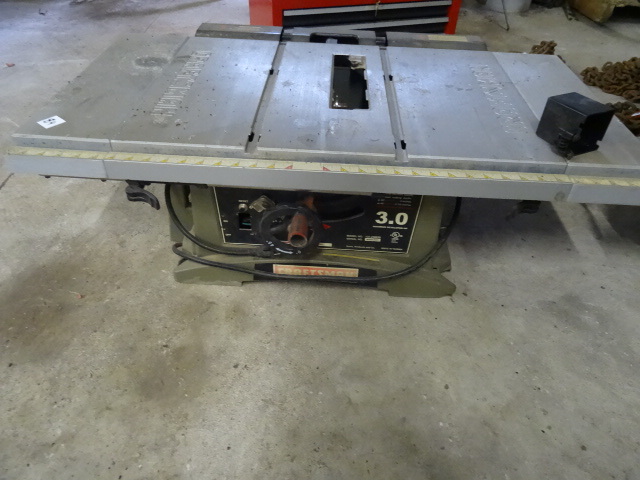 lot 84 image: Craftsman 10 Table Saw Missing Parts