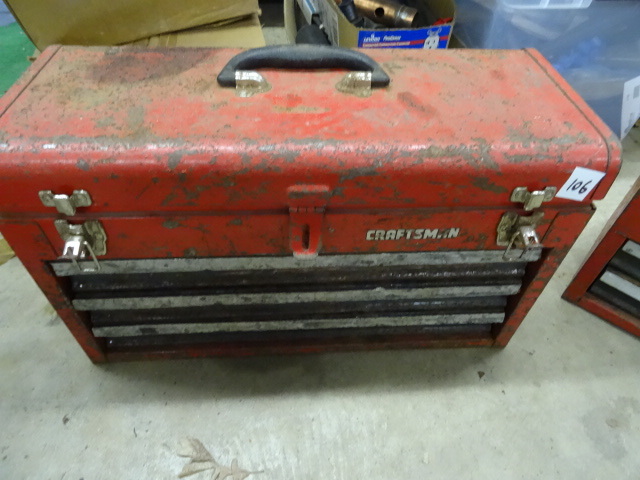 lot 106 image: 3 Drawer Craftsman Tool Box