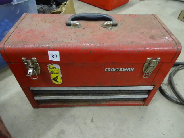 lot 107 image: 2 Drawer Craftsman Tool Box