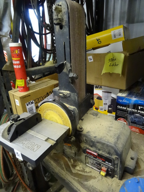 lot 151 image: Craftsman 4 X 36 Belt and Disc Sander,